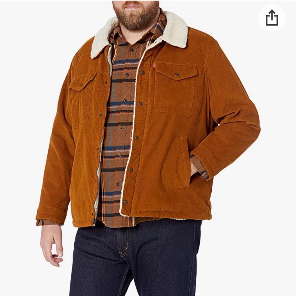 BNWT Mens XS Levi’s Corduroy Sherpa Trucker Jacket